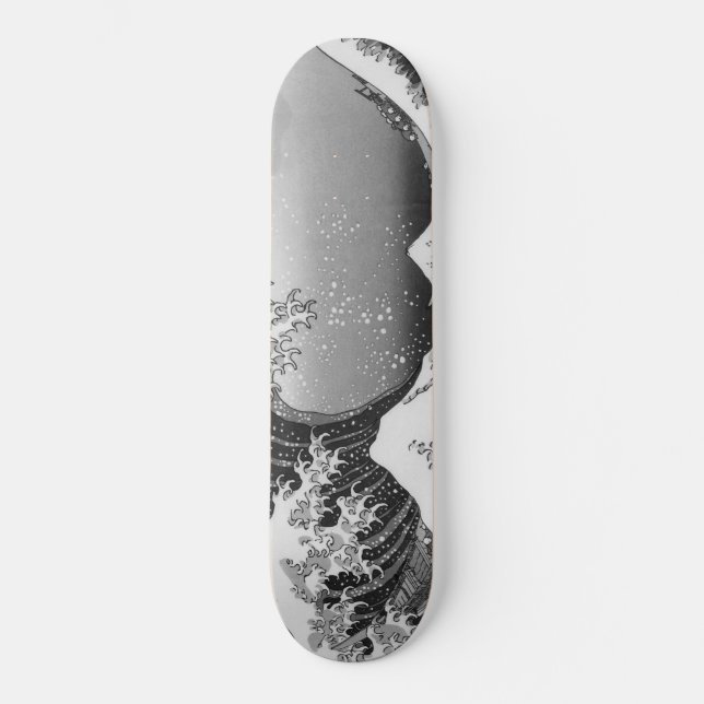 Japanese artwork painting wave, skateboard (Front)