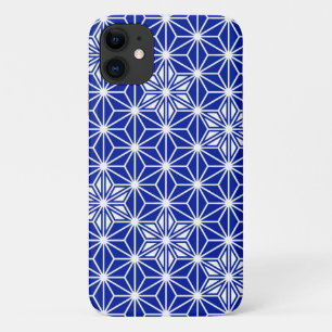 Japanese Asanoha pattern - cobalt blue iPhone 11 Case