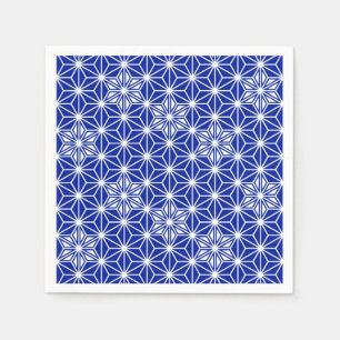 Japanese Asanoha pattern - cobalt blue Napkin
