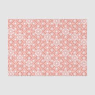 Japanese Asanoha pattern - coral pink Tissue Paper