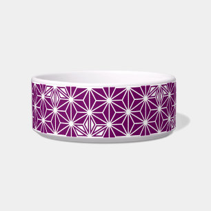 Japanese Asanoha pattern - eggplant purple Bowl