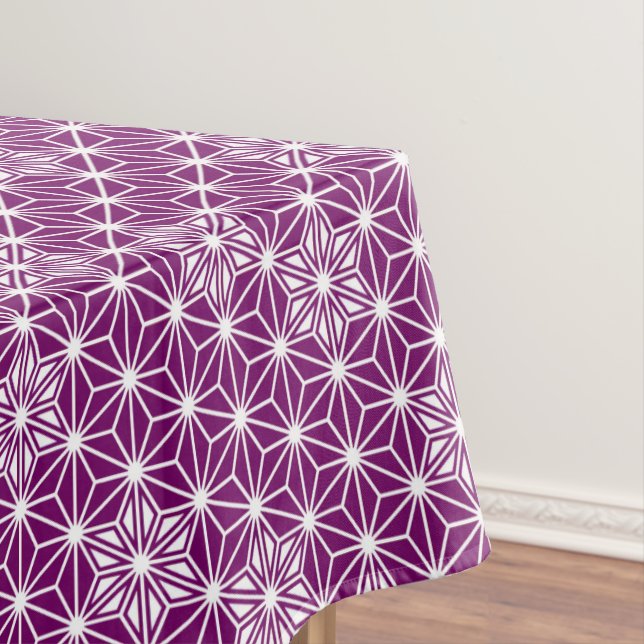 Japanese Asanoha pattern - eggplant purple Tablecloth (In Situ)