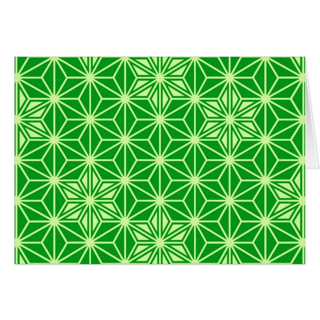 Japanese Asanoha pattern - emerald green (Front Horizontal)