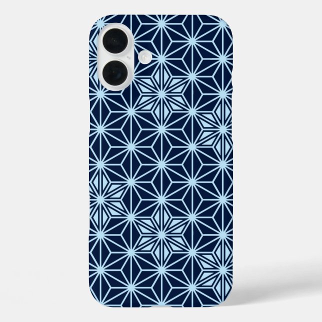 Japanese Asanoha pattern - indigo blue Case-Mate iPhone Case (Back)