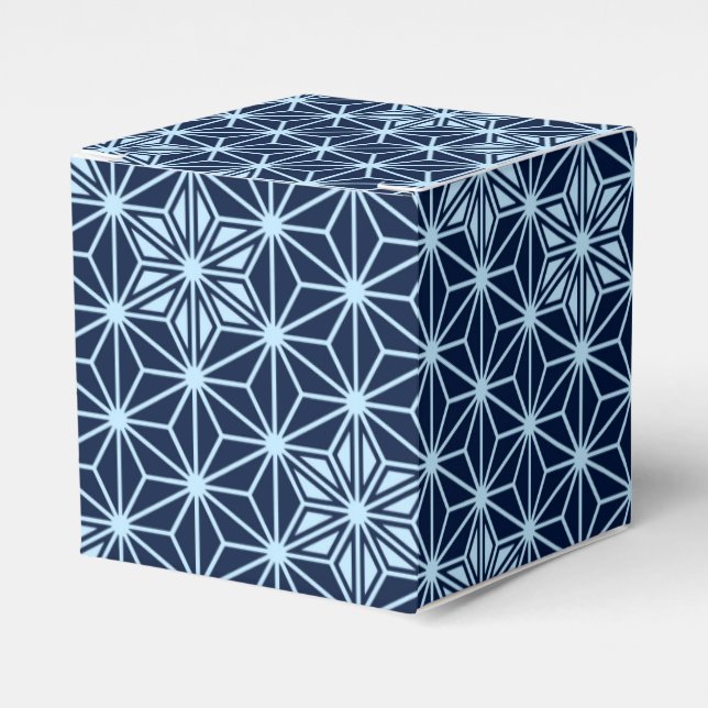 Japanese Asanoha pattern - indigo blue Favour Box (Front Side)
