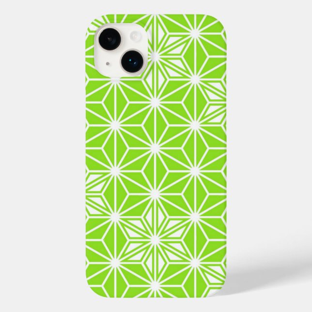 Japanese Asanoha pattern - light lime green Case-Mate iPhone Case (Back)