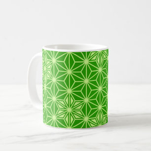 Japanese Asanoha pattern - lime green Coffee Mug