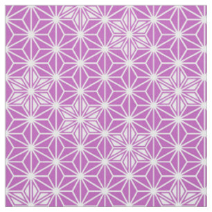 Japanese Asanoha pattern - orchid Fabric