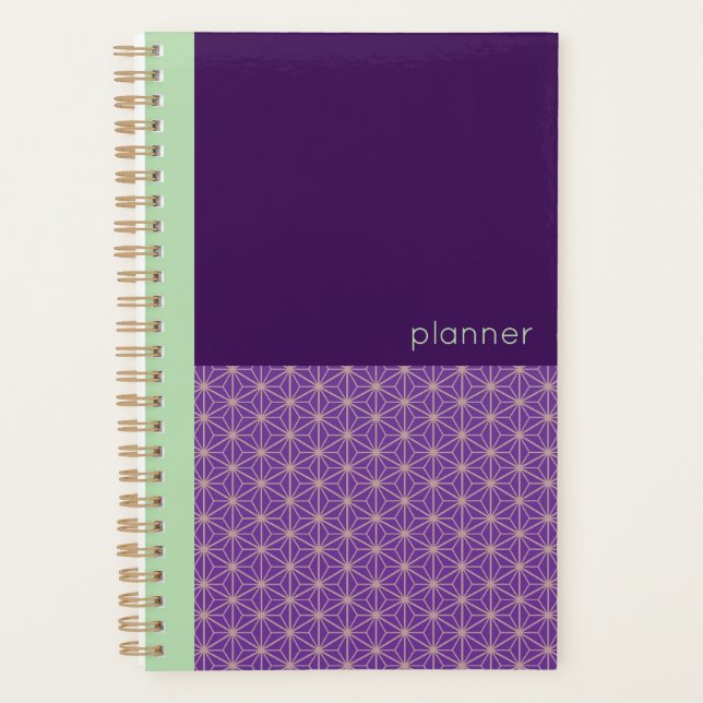 Japanese Asanoha Pattern Planner (Front)