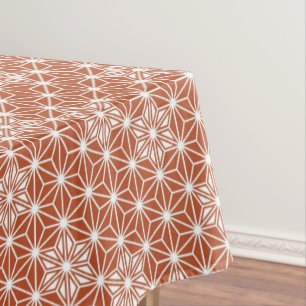 Japanese Asanoha pattern - terracotta Tablecloth