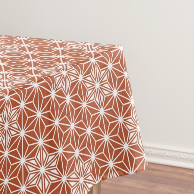 Japanese Asanoha pattern - terracotta Tablecloth (In Situ)