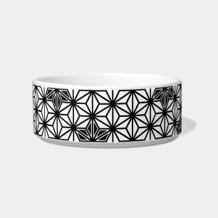 Japanese Asanoha pattern - white and black Bowl