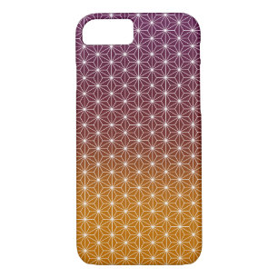 Japanese Asanoha Traditional Print Burgundy & Gold iPhone 8/7 Case