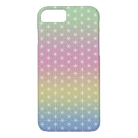 Japanese Asanoha Traditional Print Pastel Rainbow