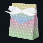 Japanese Asanoha Traditional Print Pastel Rainbow Favour Box<br><div class="desc">Asanoha is a traditional japanese pattern based on the star shaped leaves of a hardy plant which represents vitality and growth. This pattern has long been popular on kimonos and articles for kids and babies as it is believed to bring growth and vigour.</div>