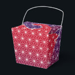 Japanese Asanoha Traditional Print Red & Purple Favour Box<br><div class="desc">Asanoha is a traditional japanese pattern based on the star shaped leaves of a hardy plant which represents vitality and growth. This pattern has long been popular on kimonos and articles for kids and babies as it is believed to bring growth and vigour.</div>