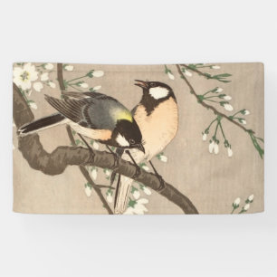 Japanese Asian Bird Chickadee Songbird Banner