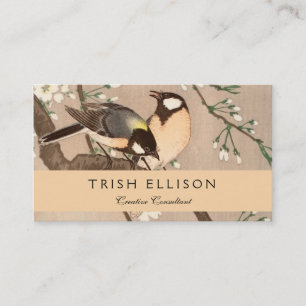 Japanese Asian Bird Chickadee Songbird Business Card