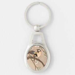 Japanese Asian Bird Chickadee Songbird Key Ring