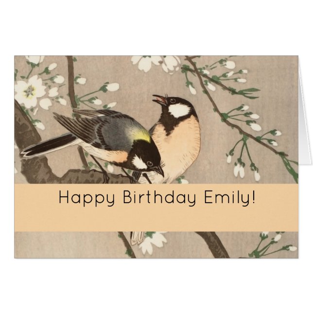 Japanese Asian Koson Bird Chickadee Songbird (Front Horizontal)