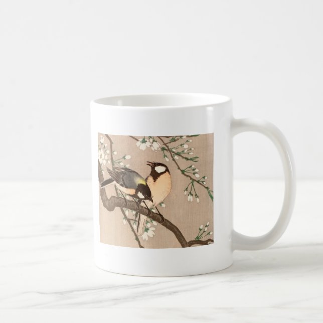 Japanese Asian Koson Bird Chickadee Songbird Coffee Mug (Right)