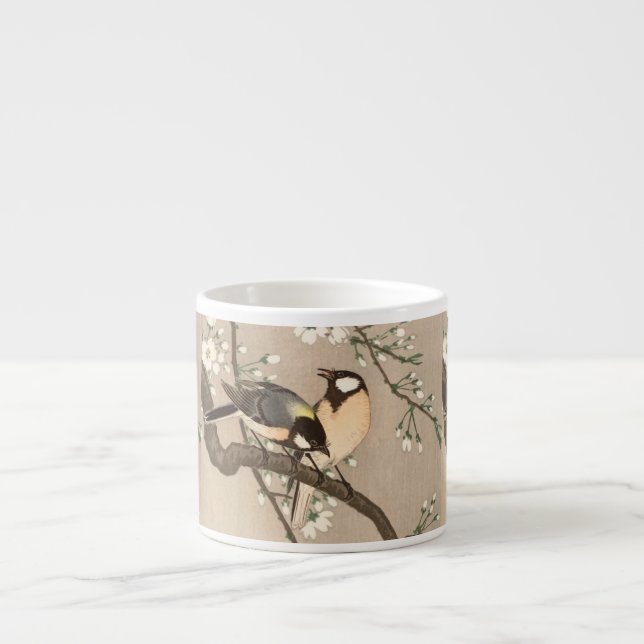 Japanese Asian Koson Bird Chickadee Songbird Espresso Cup (Front)
