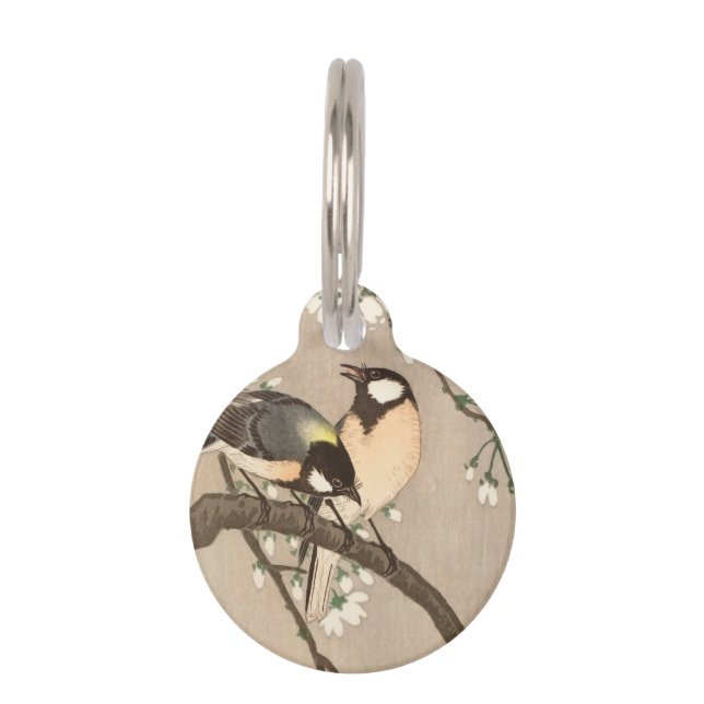 Japanese Asian Koson Bird Chickadee Songbird Pet Tag (Front)