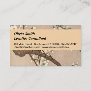 Japanese Asian Ohara Koson Bird Chickadee Songbird Business Card