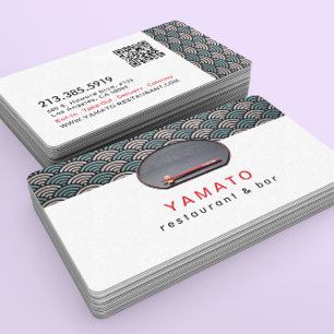 Japanese Asian Restaurant Chef Catering Business Card
