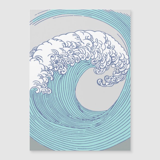 Japanese Asian Surf Wave Art Ocean Art (Front)