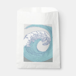 Japanese Asian Surf Wave Art Ocean Art Favour Bags