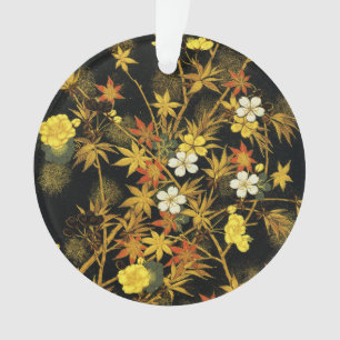 Japanese Autumn Leaves Antique Botanical Ornament