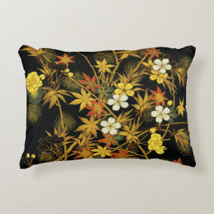 Japanese Autumn Leaves Antique Rich Classic Art Decorative Cushion
