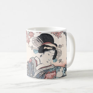 Japanese Autumn Ukiyo-e Momijigari no himegimi Coffee Mug