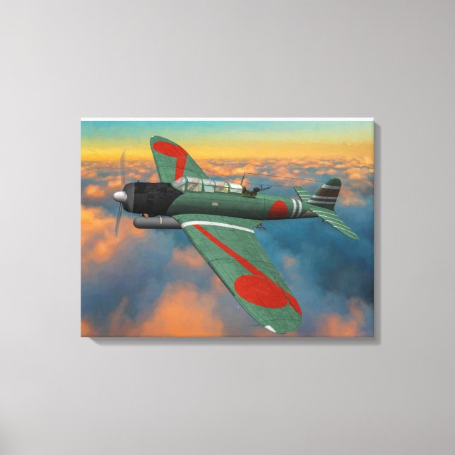 Japanese B5N "Kate" in flight Canvas Print (Front)