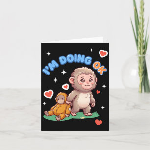Japanese Baby Monkey Animal Meme Internet Im Doing Card