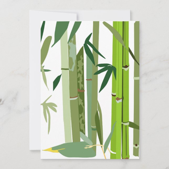 Japanese Bamboo Illustration invite (Front)