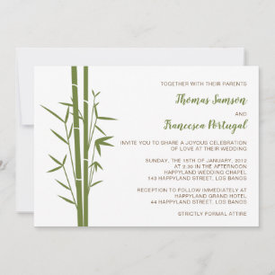 Japanese Bamboo Wedding Invitation