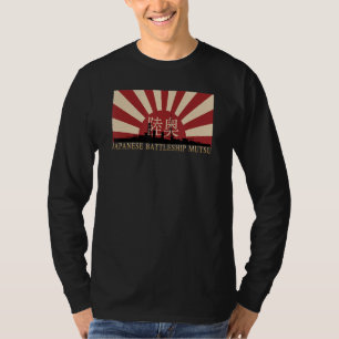 Japanese Battleship Mutsu Rising Sun Flag T-Shirt