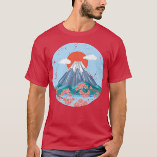 Japanese Beautiful Cherry Blossom Sakura Mount Fuj T-Shirt