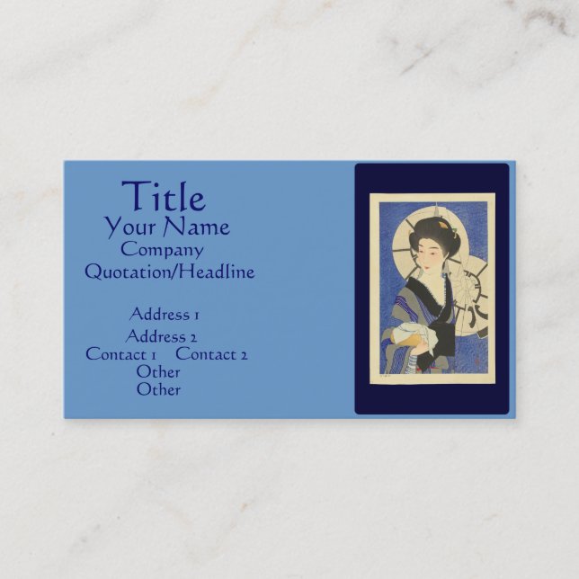 Japanese Beauty At the Bathouse Business Card (Front)