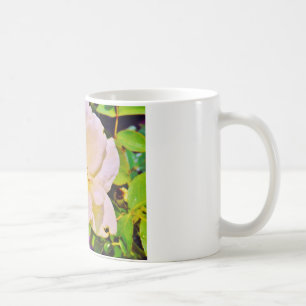 Japanese Beetle on White  Rose Coffee Mug