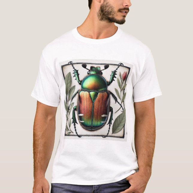 Japanese beetle painting 110924IREF232 - Watercolo T-Shirt (Front)