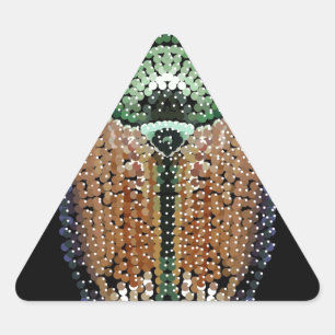 Japanese Beetle Triangle Sticker