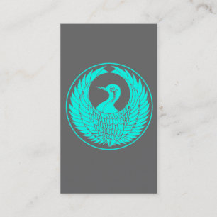 Japanese bird crest business card