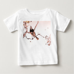 JAPANESE BIRD IN TREE CUSTOM INITIAL GIRL BABY TOP