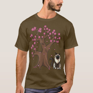 Japanese Birman Cat Mom Cherry Blossom T-Shirt