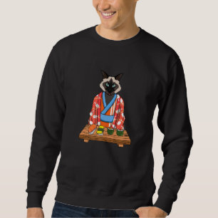 Japanese Birman Cat Mum Kimono Sushi Cat Sweatshirt