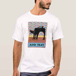 Japanese Black Cat Print T-Shirt