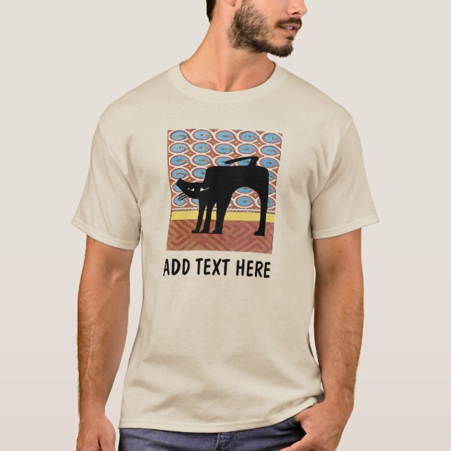 Japanese Black Cat Print T-Shirt (Front)